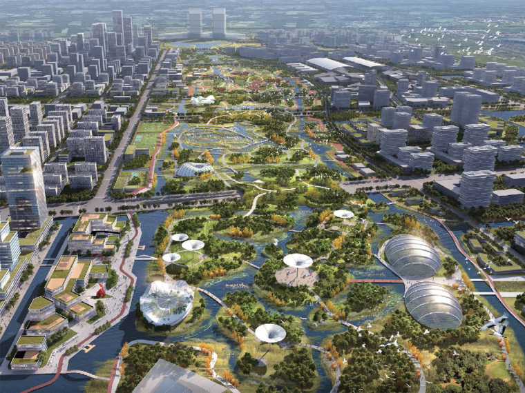 绿脊澜湾+云链秀城太湖新城枢纽规划设计
