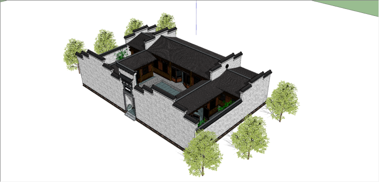 某古代建筑大殿建筑设计SU模型合集（三）